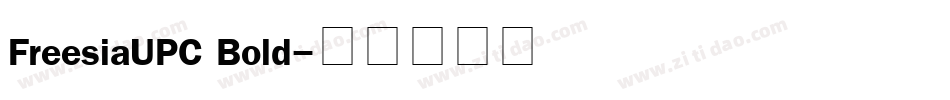 FreesiaUPC Bold字体转换
